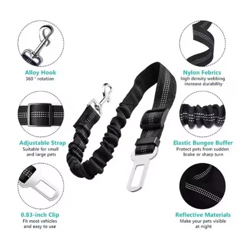 Dog car seat belt adjustable - car,