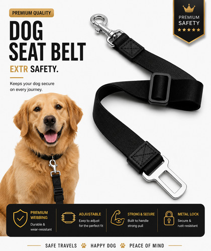 Pet dog seat belt adjustable - pet,