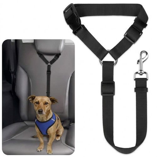 Dog car seat belt - lead, in